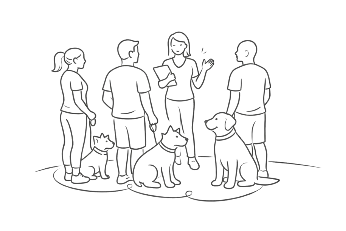 Reward-based group puppy and dog training classes at Puppy PlayBarn, Poringland, Norwich